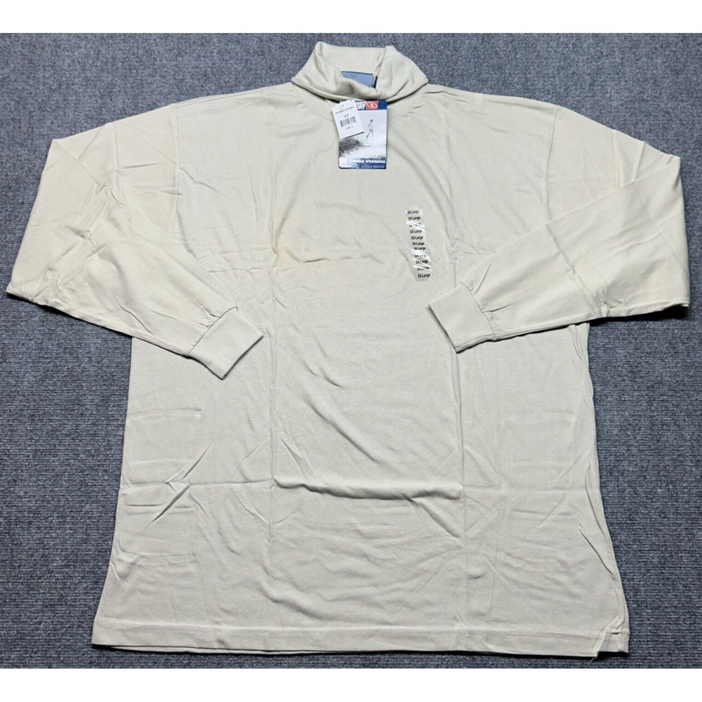 Vintage Ringo Sport Turtleneck Mens 3X Beige Long Sleeve 100% Cotton New